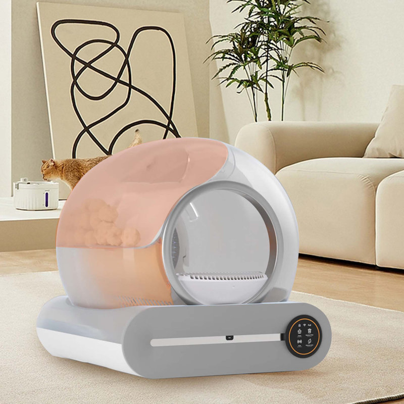 Self-cleaning Smart Cat Litter Box With Liner, Automatic Scooping & Odor Removal, App Control, 2.4g Wifi Support