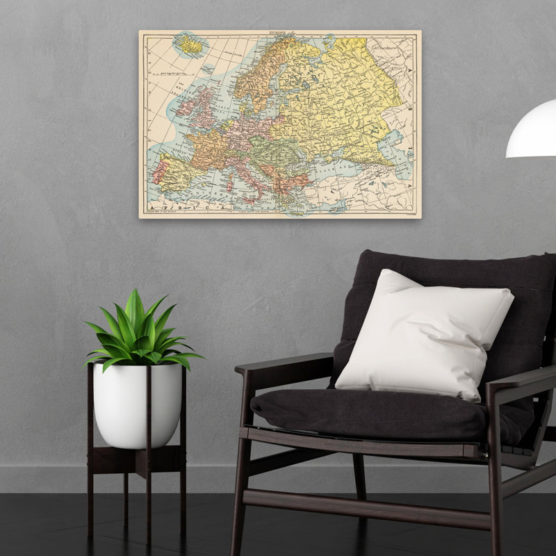 Carte de l'Europe - Carte de l'aventure - pays de l'Europe, H 24 po x l 16 po