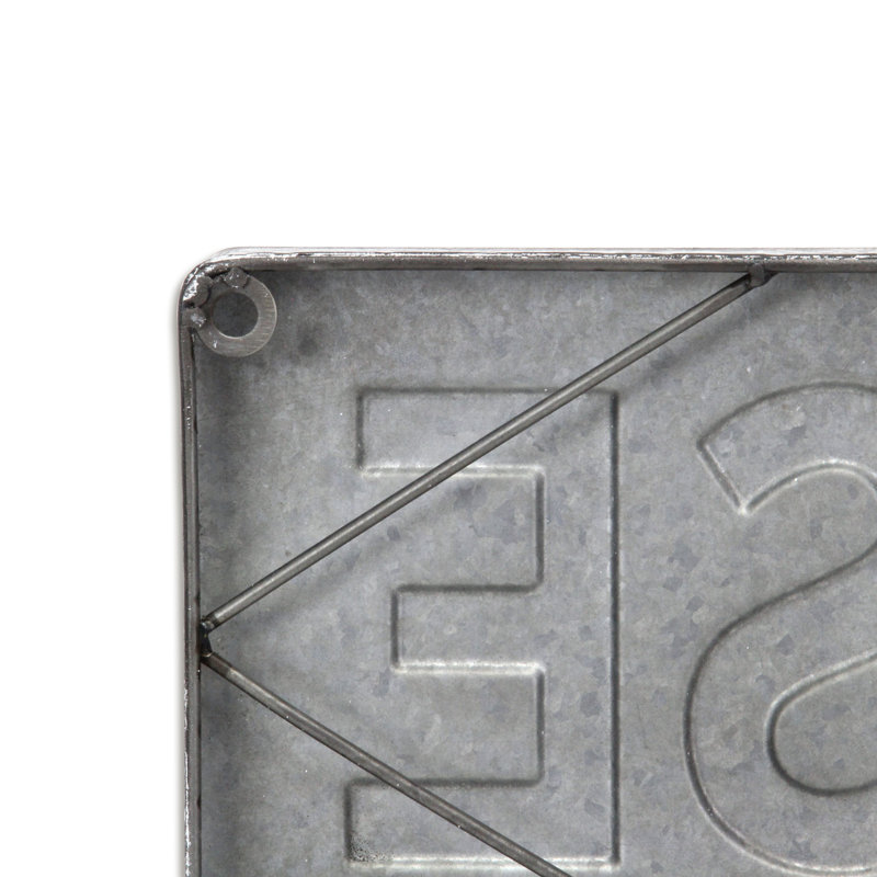 Roven Galvanized Lake House Sign - Large