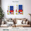 Impression géométrique sur toile géométrique Mondrian II-92833405