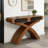 Ashwood Veneered Console Table With Cross Leg