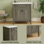 Meuble-lavabo vintage 31 po avec lavabo, armoire de salle de bain rustique avec portes à fermeture en douceur et tablette réglable, conception à profil courbé, pieds en bois d'hévéa-1268225634