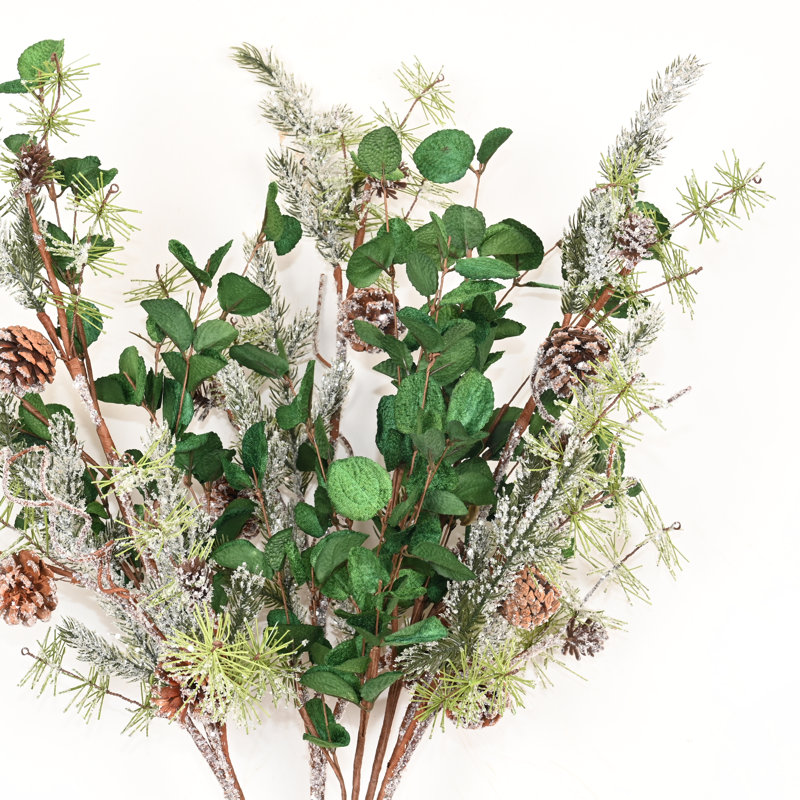 Branches de pin d'eucalyptus artificiel 36 po 36 po, Green