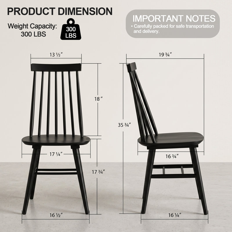 Chaises de salle à manger Alvie, Noir