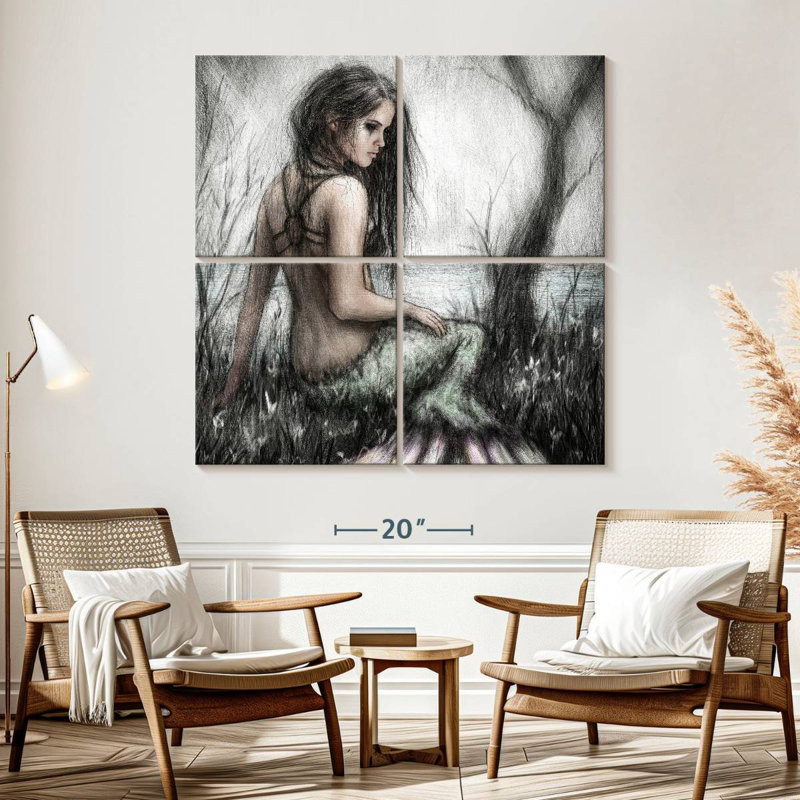 Kelan Mermaid's Rest, 57" H x 57" W
