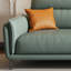 Canapé modulaire vert en cuir véritable-248368157