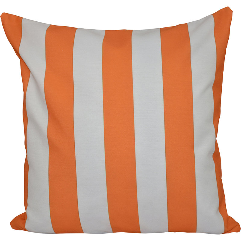 Housse de coussin carrée décorative et insert Railey, 16 po x 1 po, Orange