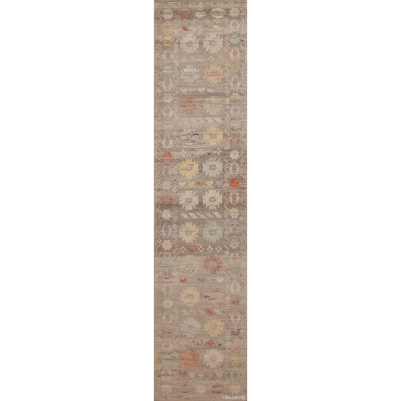 One-of-a-Kind 3' X 13' Hand Knotted Area Rug