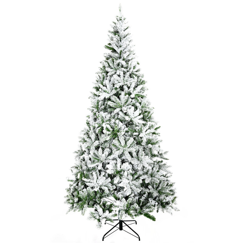 Arbre de Noël artificiel enneigé 9 pi avec branches réalistes HOMcom