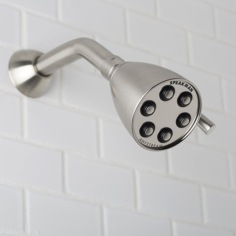 Icon Anystream Multi Function Adjustable Shower Head, Brushed Nickel, 2.5 GPM
