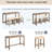 4-Piece Bar Table Set With Power Outlet, Dining Bar Table And Chairs Set,Bar Table Set With 3 Padded Stools For Living Room, Dining Room, Game Room, Brown-1493241776
