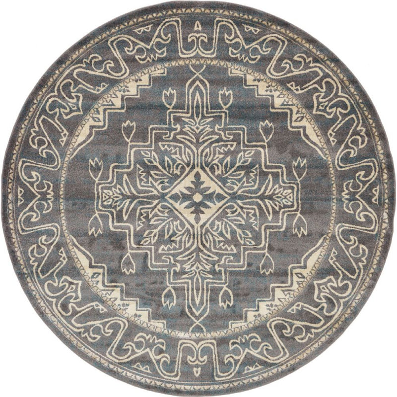 Oriental Indoor Rug, Round 8'