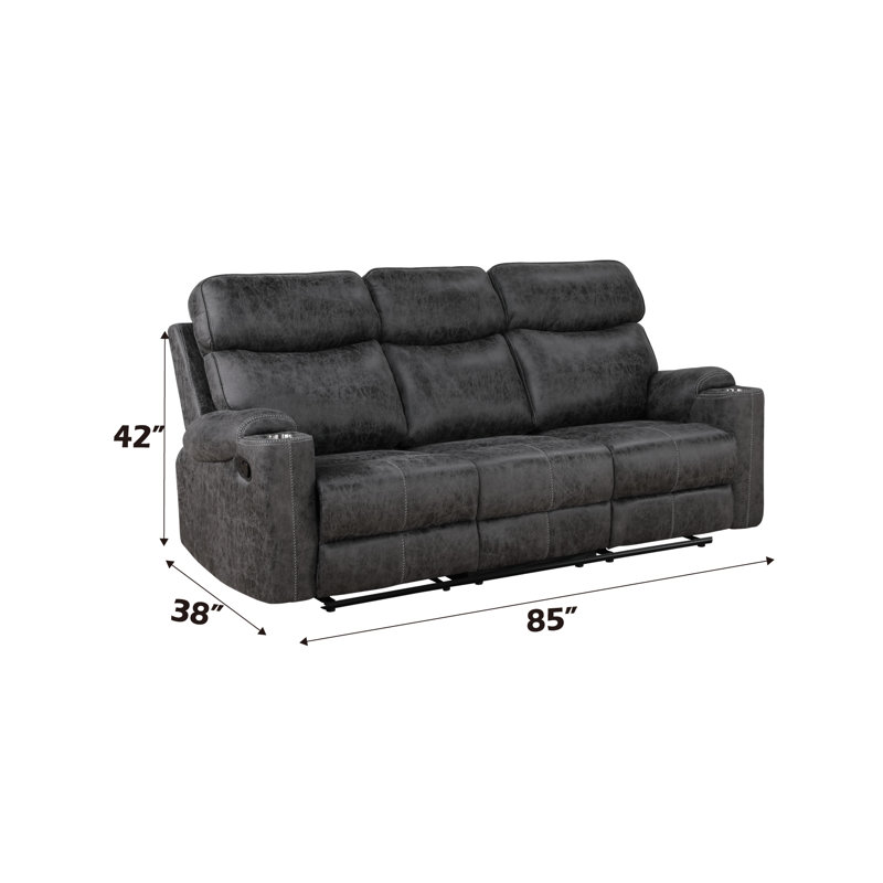 Lathyn Motion Sofa in Dark Grey