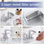 Robinet cascade pour salle de bain 4 pouces, 2 poignées, rotation à 360 degrés, 3 trous, pour lavabo, gain de temps, sortie pivotante, design moderne.