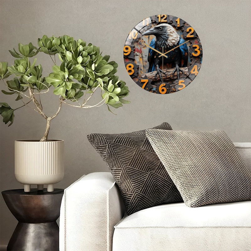 Magnifique œuvre d'art, horloge murale 12 po