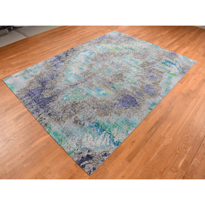 Tapis unique gris 8 pi 9 po x 11 pi 10 po Lupin