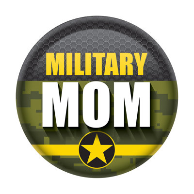 Military Mom Button - 2" - Pack of 6