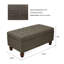 Repose-pieds capitonné avec rangement 40 po Bally-1271612573