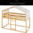 Twin Over Twin Wood Bunk Bed With Tent-1678615958