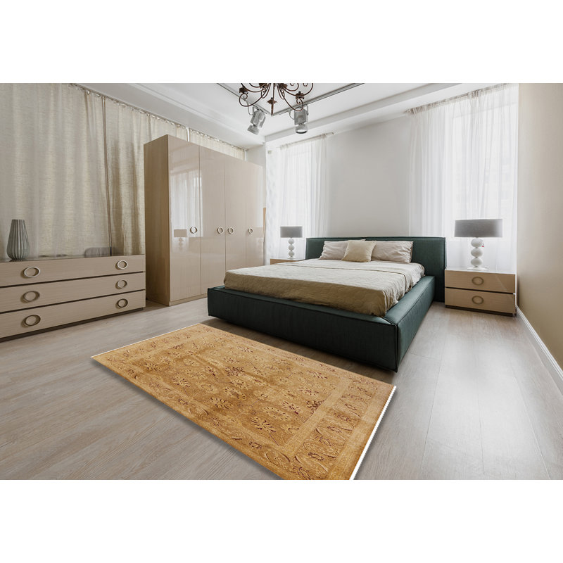 Tapis brun ivoire Gamsaragan, Rectangle 5 pi x 8 pi