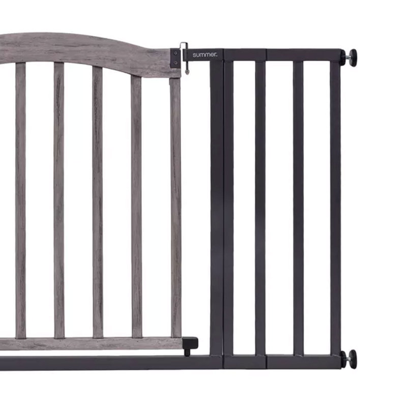 Metal Adjustable Pressure Mounted Pet Gate With Door