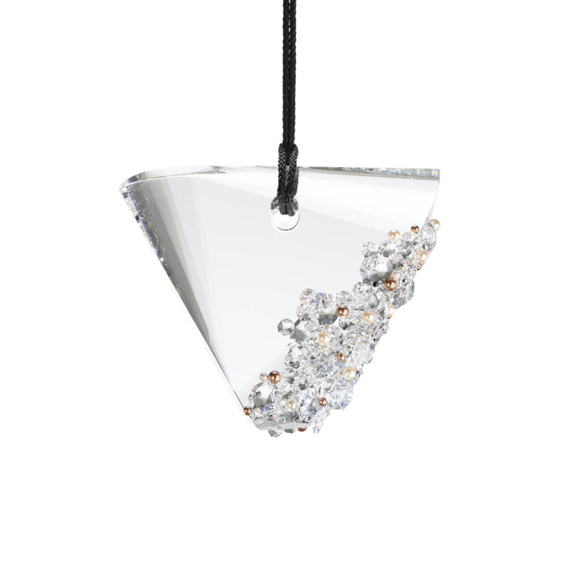 Addesion 1 - Light LED Single Pendant, Polished Chrome/Black Rope