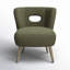 Chaise d'appoint rembourrée en bois Corinne-497856898