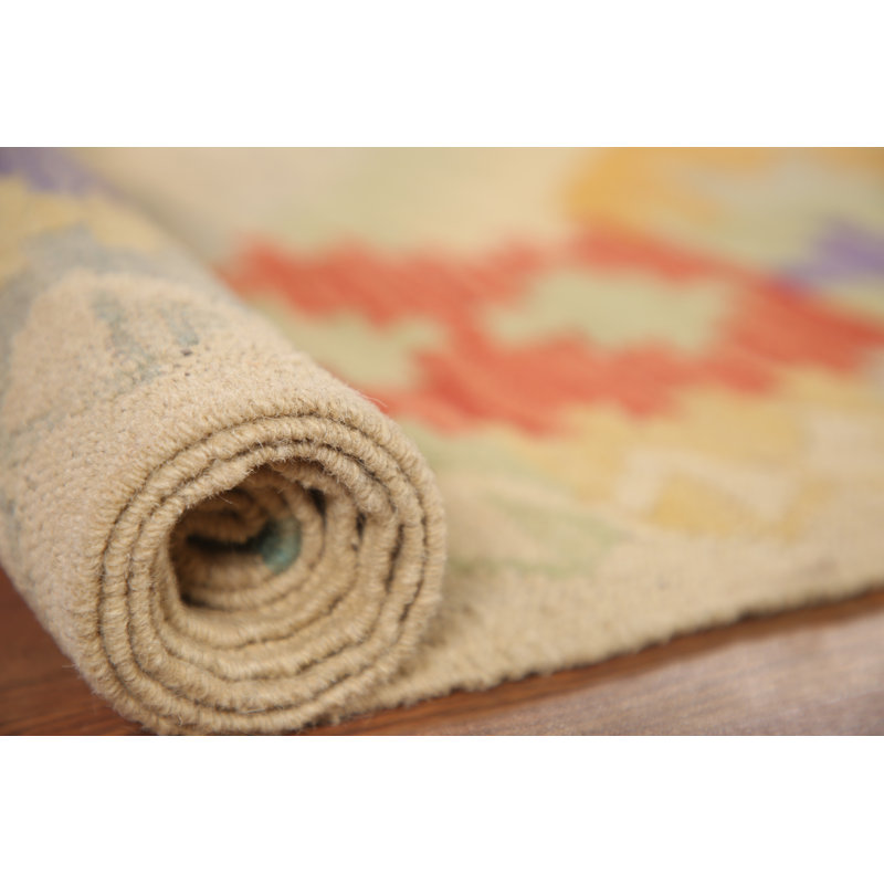 Reversible Wool Kilim Oriental Area Rug 5x7