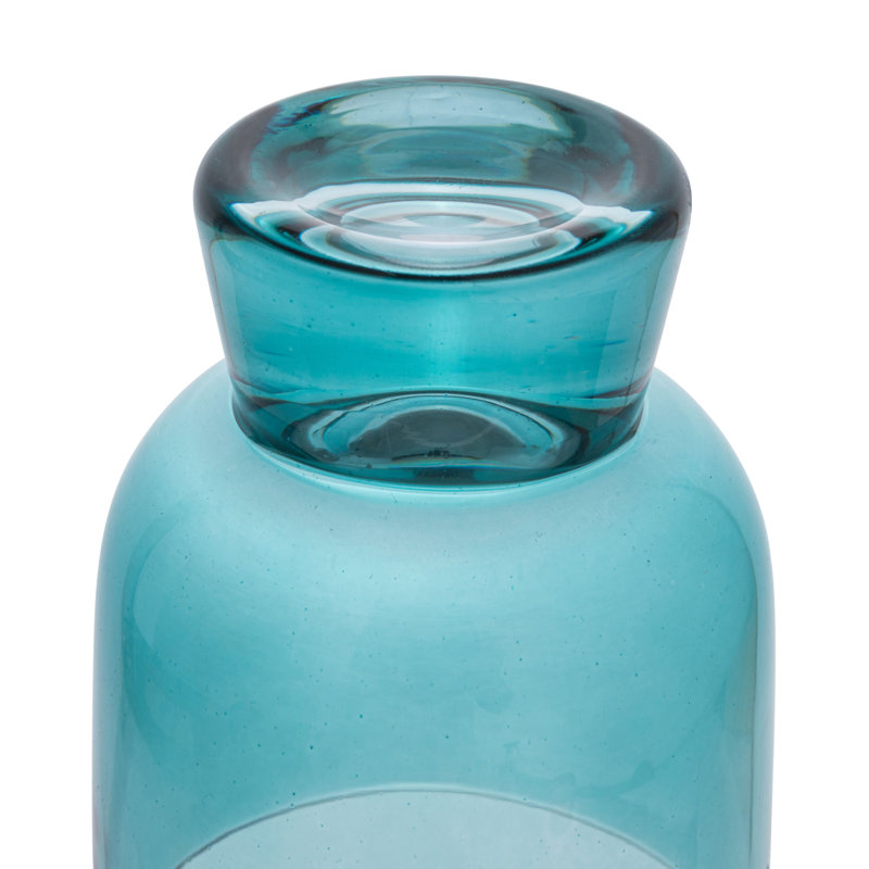 Colorful Hand-Blown Glass 6oz Footed Glassware Set