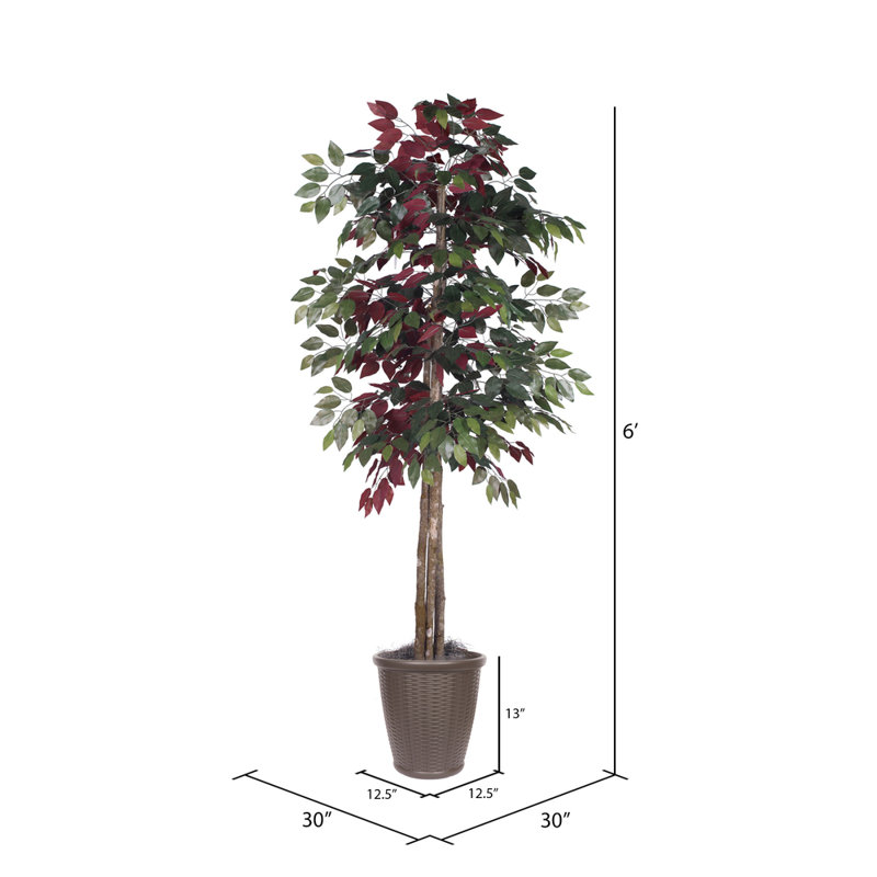 72'' Faux Tree in Pot, Brown