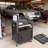 24"X18" Steel AV Cart Lockable Cabinet & Power Strip 20.7"-30" Height Adjustable Rolling Projector Cart 2 Shelves Pull-Out Tray​​