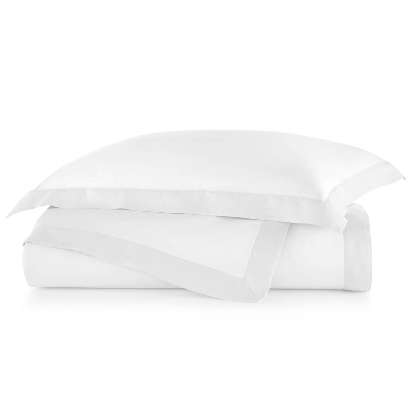Mandalay Cuff Cotton Duvet Cover, King, White