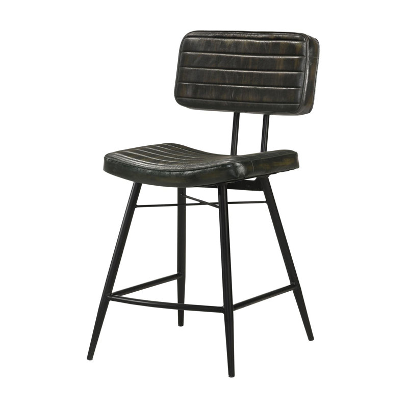 Tabouret de comptoir 24,5 po Hoyd, Noir