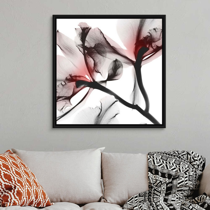 " Coral Lustre 1 " by Albert Koetsier, 38" H x 38" W x 1.75" D, Black Framed