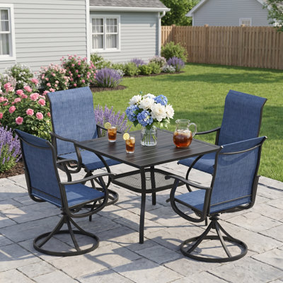 4-Person Square Outdoor Patio Dining Set