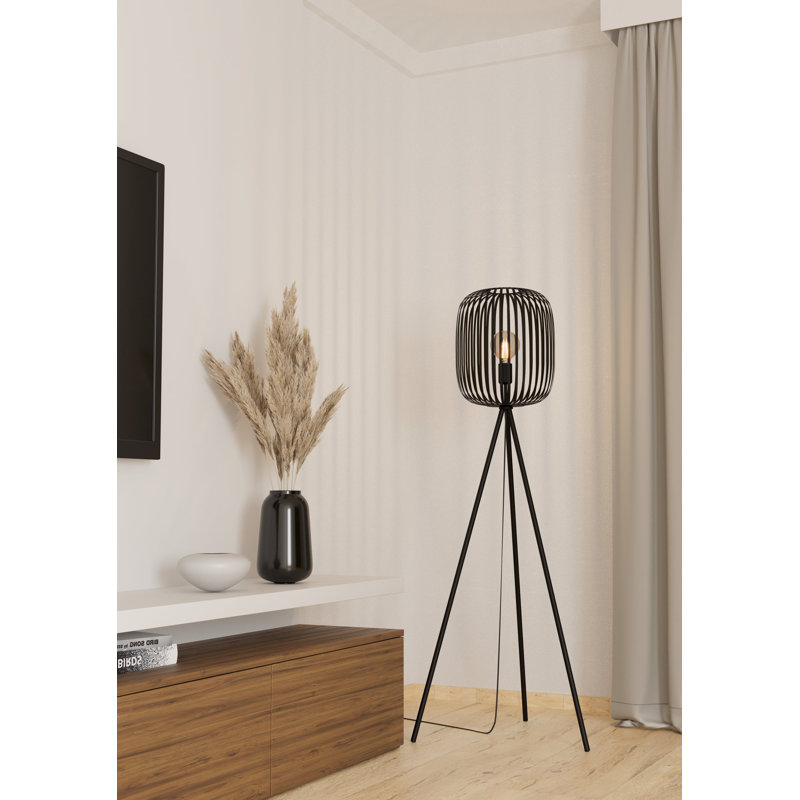 Hersche 141cm Tripod Floor Lamp, Black