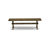 6 Piece Dining Table Set Contains a Rectangle Kitchen Table with X-Legs and 4 Brown Linen Fabric Parson Chairs with a Bench, Distressed Jacobean-1362969737-1362969738-1362969739
