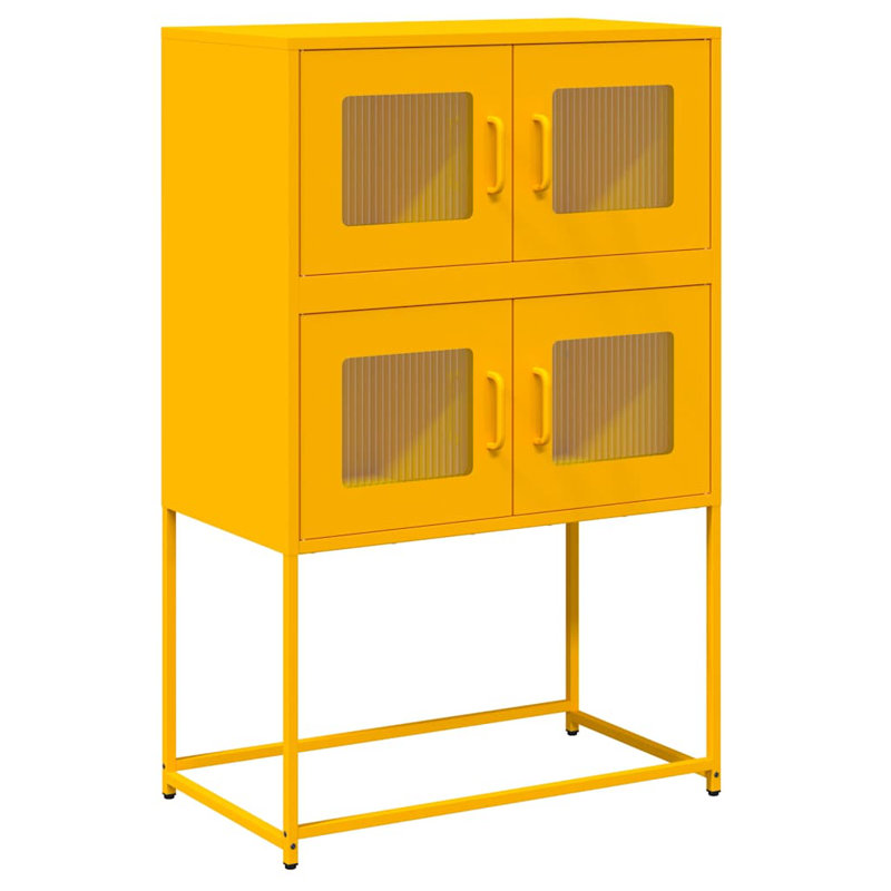 Highboard 68X39x107 Cm Steel, Mustard Yellow