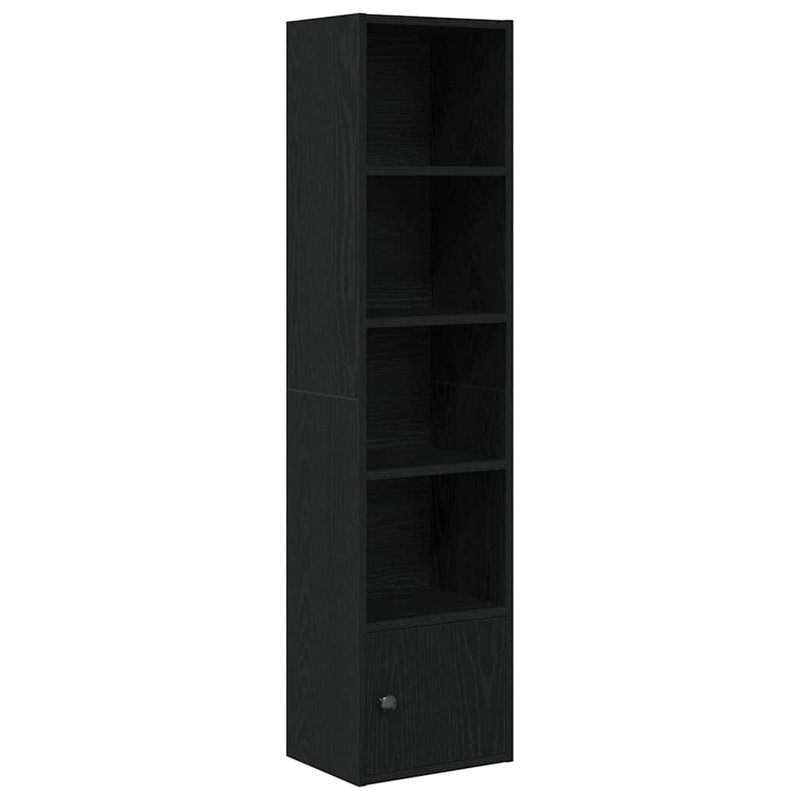 Conary 31cm W Bookcase, (5 Shelves) 127cmH x 31cmW x 24cmD, Black Oak