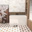 Baignoire autoportante de 47 po en acrylique avec siège: forme rectangulaire spacieuse, finition blanc brillant, trop-plein chromé et bonde escamotable certifiée CUPC