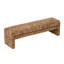 Banc de repose-pieds long rayé avec cadre enveloppant et tissu texturé Loxley-134492436