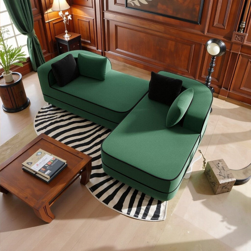 Canapé modulaire en velours Teddy | Zéro assemblage, mousse 32D haute résilience, canapé-lit avec chaises doubles et conception symétrique pour le salon | Plusieurs couleurs