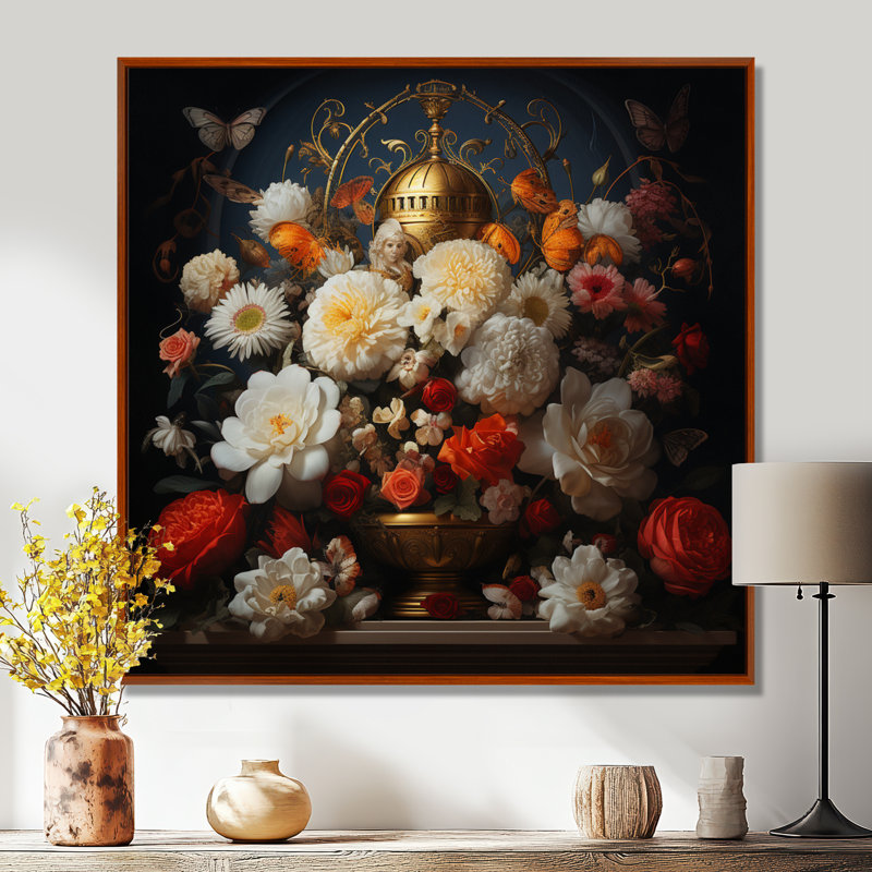 Reproduction d'art mural Renaissance Renaissance, Toile avec cadre flottant brun, H 16 po x l 16 po x P 1 po