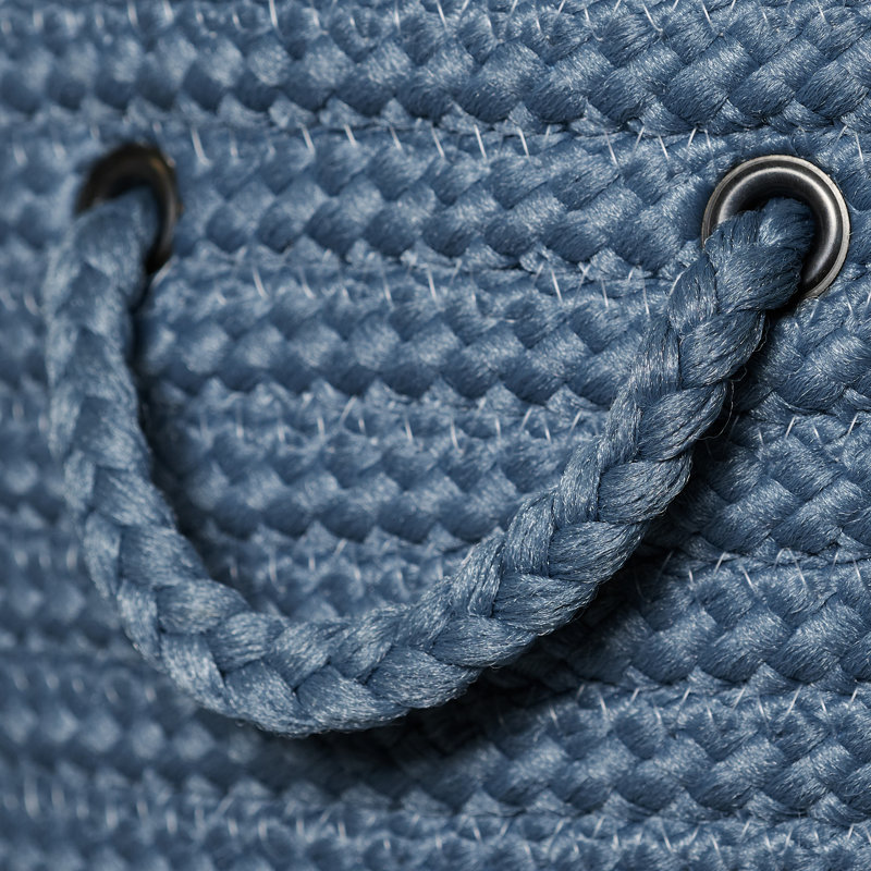Panier à linge Manor, Grand format : H 30 po x l 18 po x P 18 po, Bleu lac texturé