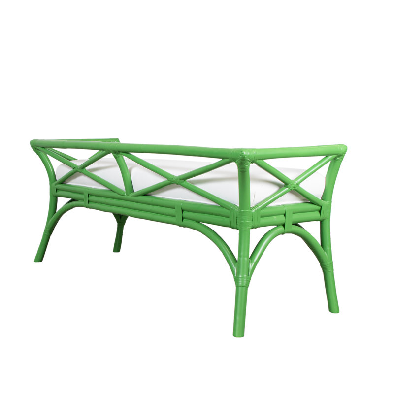 Wicker Bench, Bright green