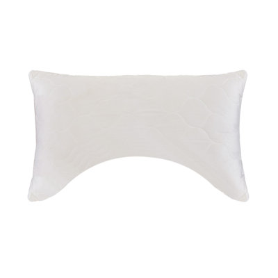Oreiller ergonomique hypoallergénique en coton, en mousse de latex et en laine de taille standard