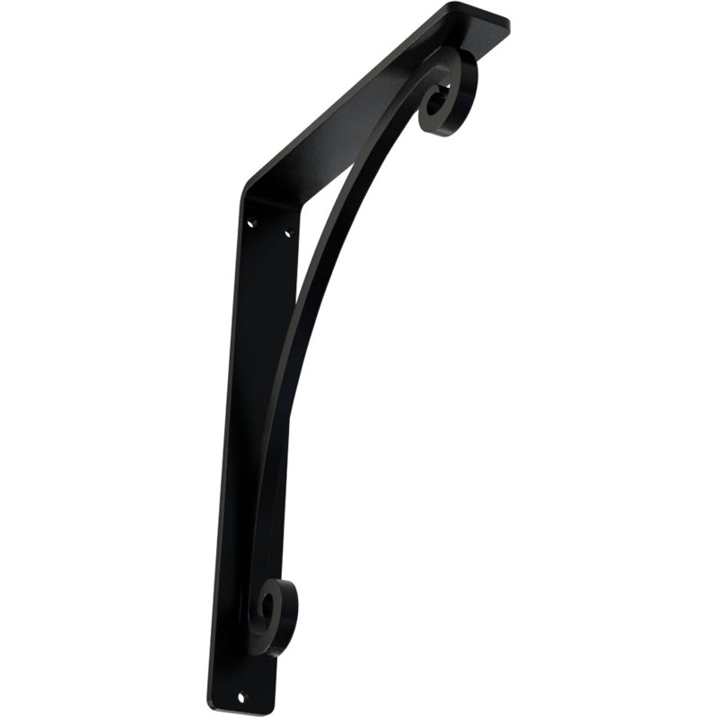 Support en fer forgé Legacy, H 10 po x l 2 po x P 7,5 po, Noir