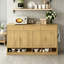 Buffet en MDF Farmhouse avec 3 tiroirs et 4 portes-1646340436