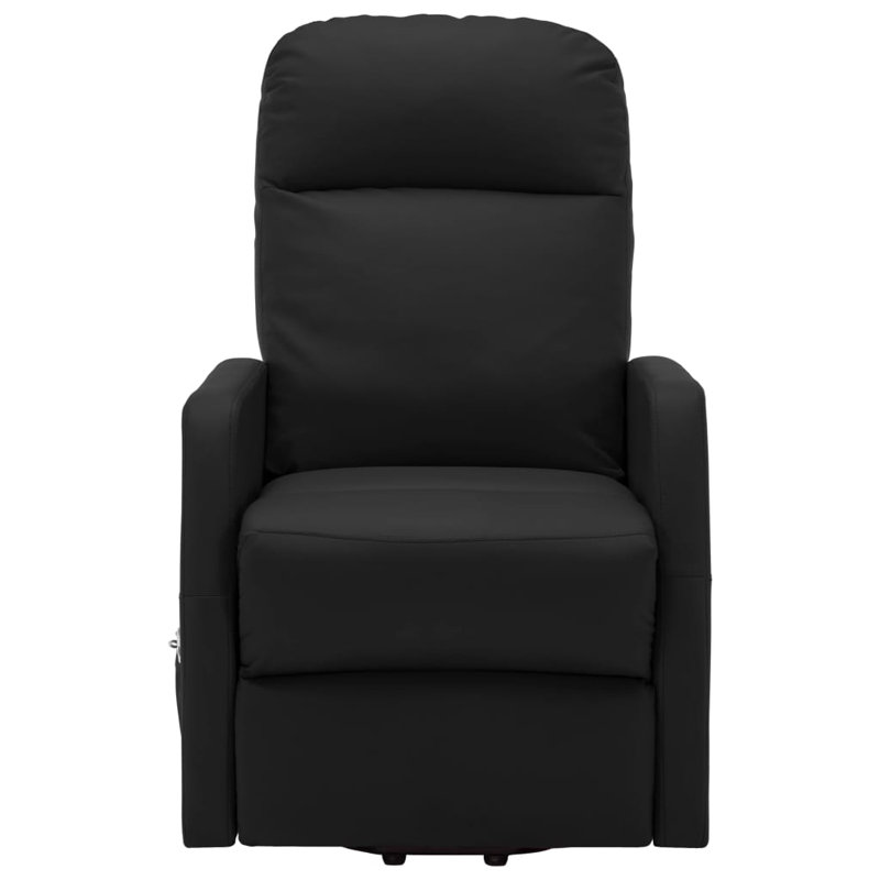 Power Lift Recliner Electric Lift Chair for Home Theater Faux Leather, Black Polyester Blend