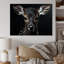 Portrait de cerf noir et blanc - décoration murale cerf-262688795-262688799